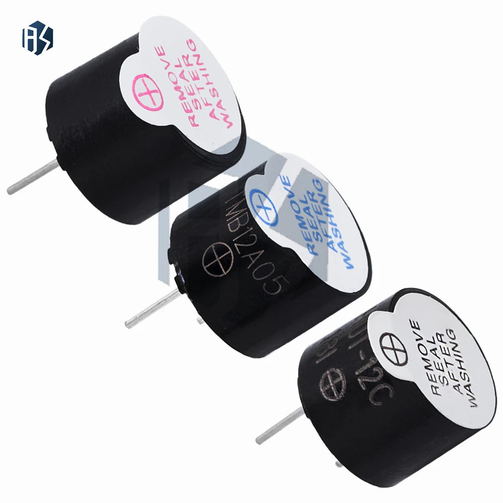 BS 3-24V Active Piezo Buzzers Mini 5-Pin Magnetic Alarm Modules Zpaxo