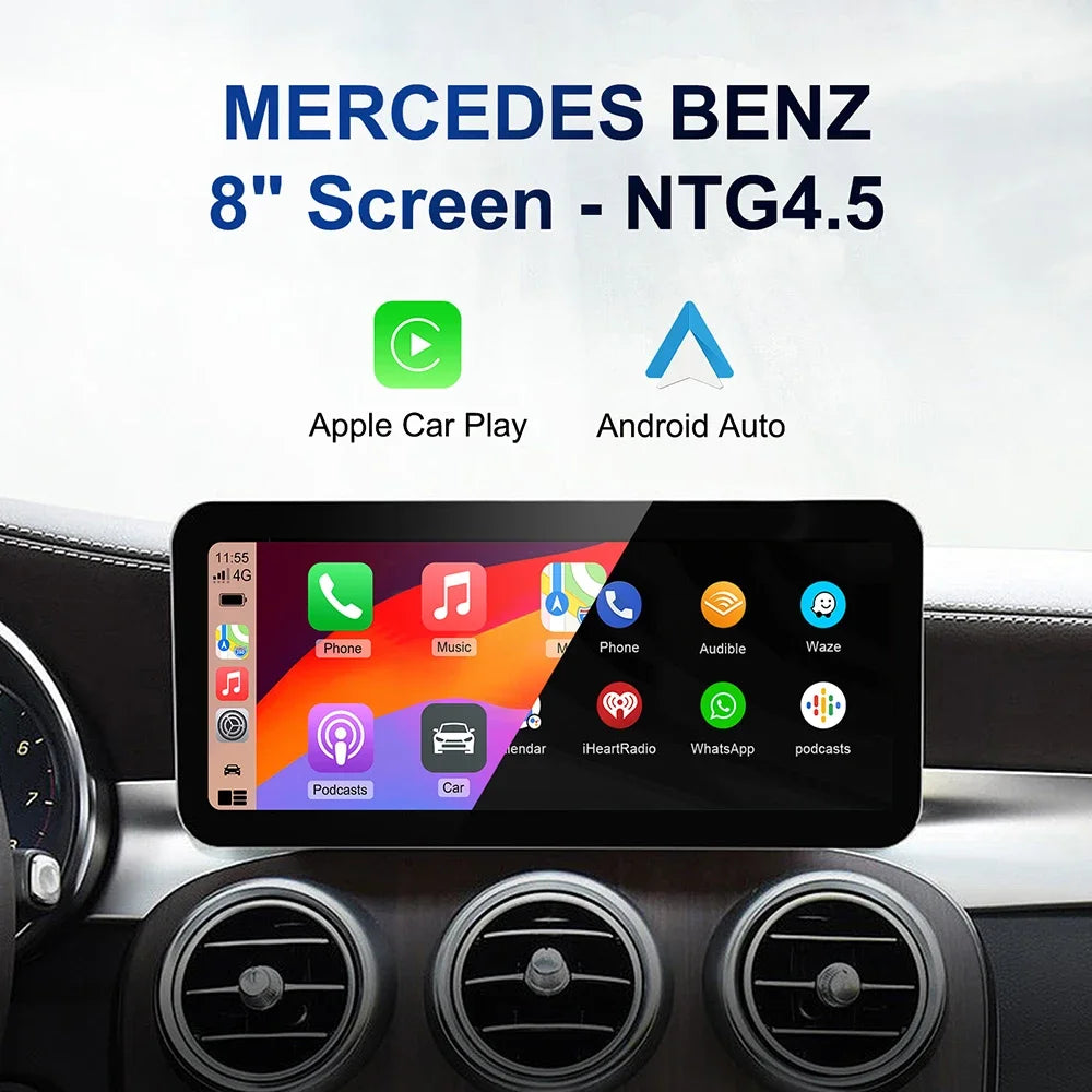 Wireless CarPlay Android Auto Adapter for Mercedes Benz A B C E CLA GLA GLK ML Sprinter NTG4.5 Becker Module Navigation Retrofit Zpaxo
