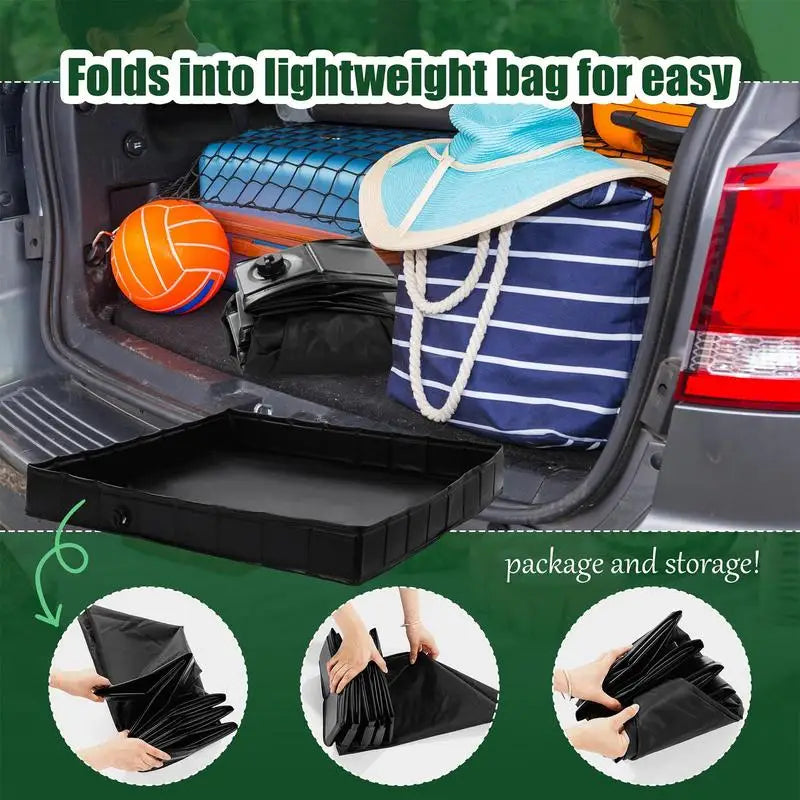 Foldable Shower Base Outdoor Tent RV Camping Awning Tray Portable Pan