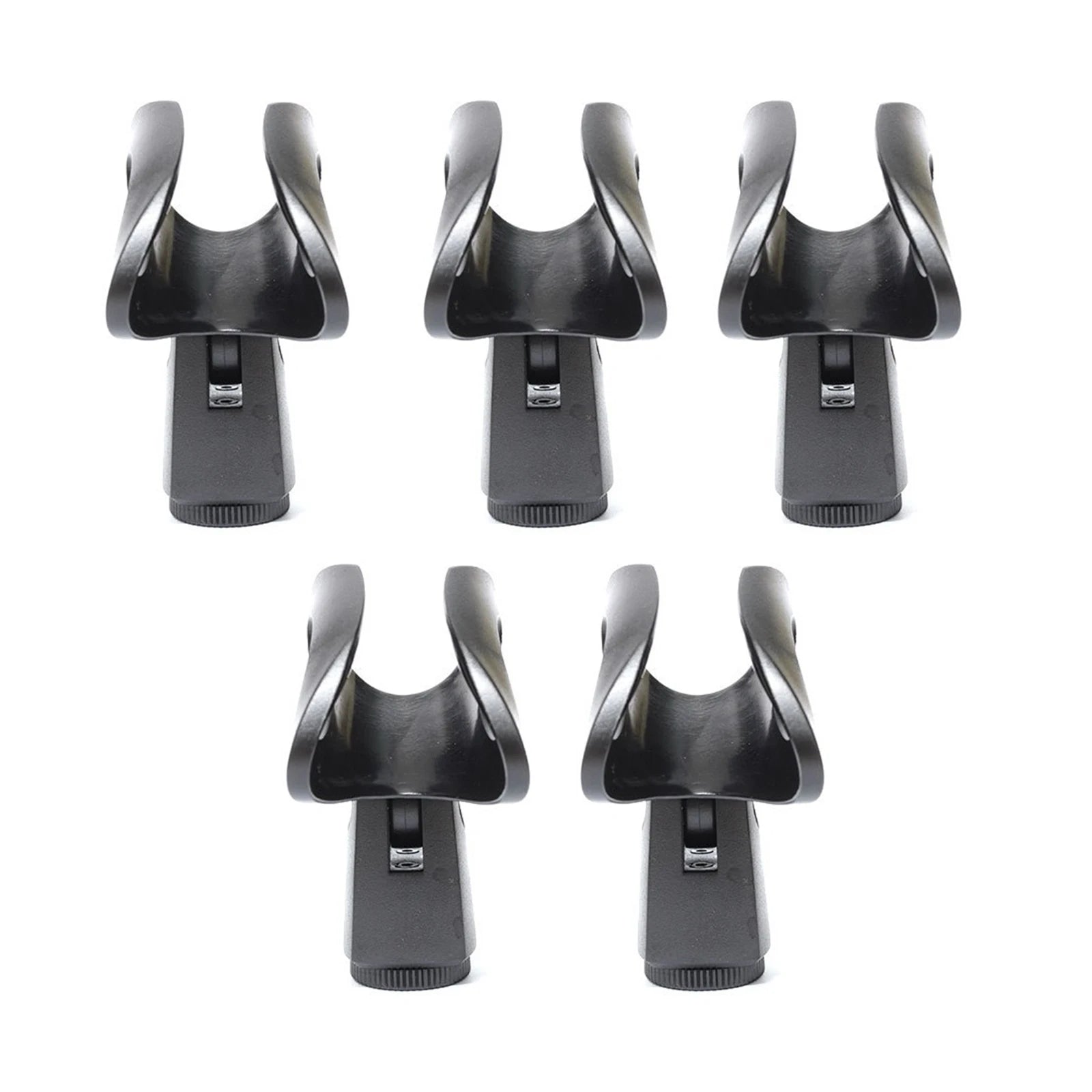Black Universal Plastic Flexible Microphone Clip Holder Mount Mic