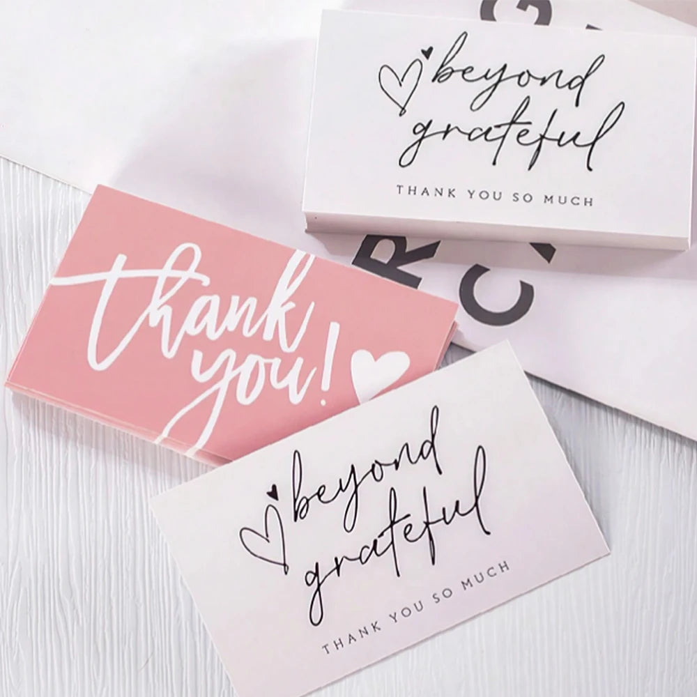 50Pcs Thank You For Supporting My Business Cards Cake Decoration Labels Customer Appreciation Gift Card Shop Online Retailers Zpaxo