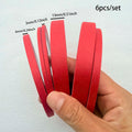 3/6 Rolls 3size Colorful Paper Masking Painters Tapes Painting Labeling Arts Crafts,Removal for Crafts, Labeling,DIY Decorative Zpaxo 6pcs red