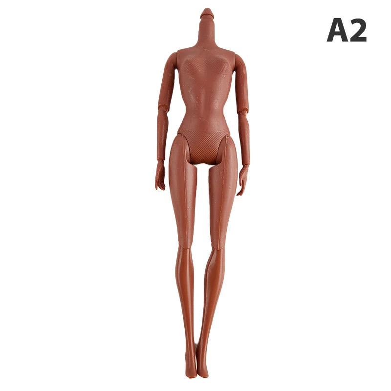 ▶1Pc 11 Movable Joints 26/27cm African Doll Nude Body Brown Black Skin Doll Body Skin Children's Pretty Girl Toy Gift Zpaxo A2