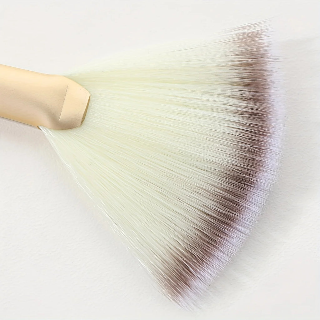 1pc Fan Shaped Highlight Brush Contour Brush Blending Highlighter Makeup Brush Face Loose Powder Brush Cosmetic Beauty Tools Zpaxo