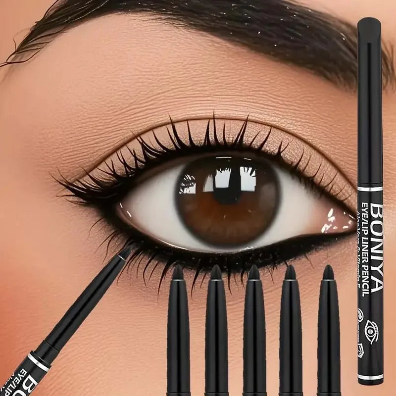 Smooth Black Eyeliner Pencil Waterproof Sweatproof Long-lasting Zpaxo