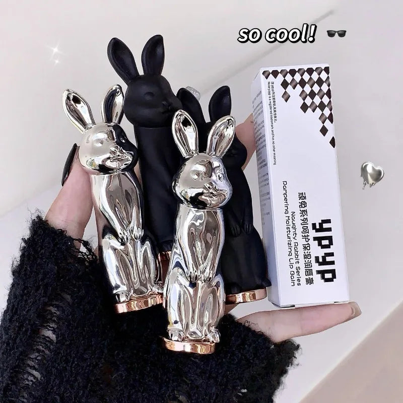 Rabbit Moisturizing Lip Balm Purple Rose Tint Crystal Jelly Colored Anti-chapped Smooth Lip Lines Base Clear Lipstick Lips Care Zpaxo