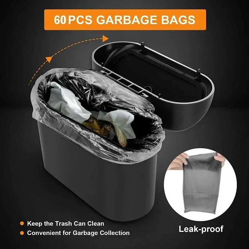 Car Trash Can with Lid – Hanging Dustbin & Clip Holder