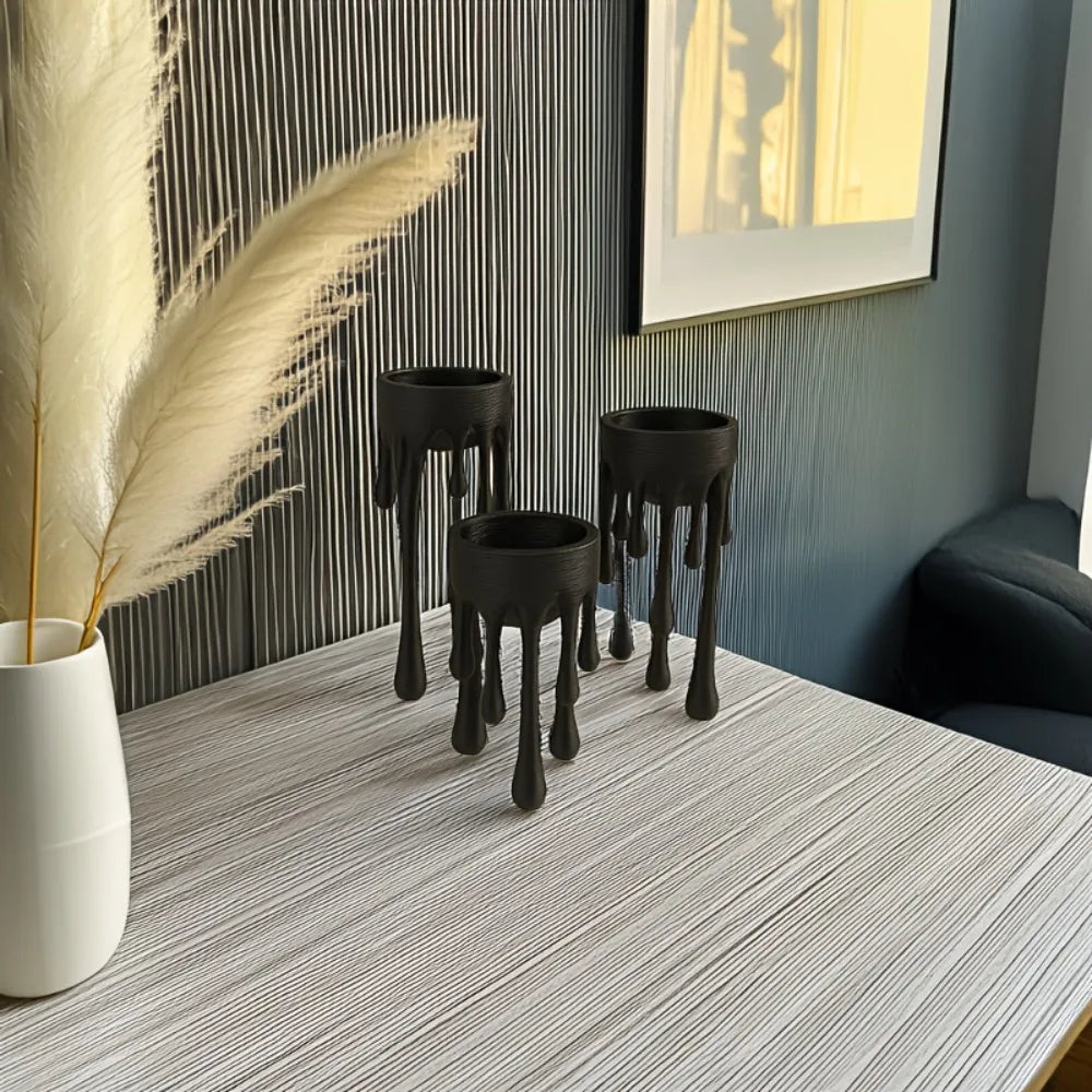 Creative Electronic Candle Holder Conical Candlesticks Decorative