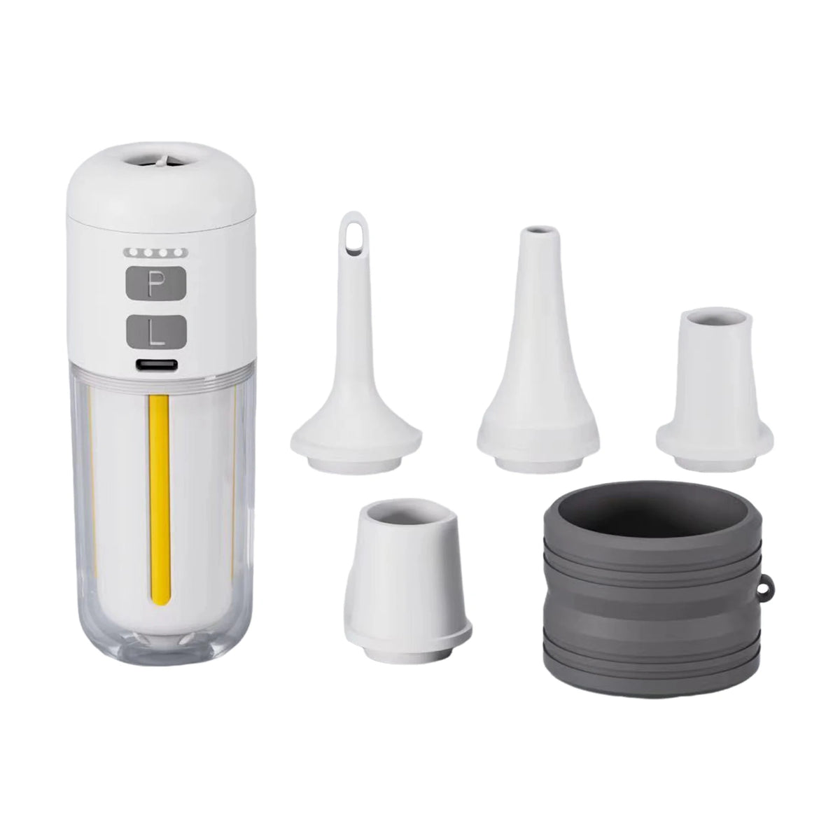 Portable Air Pump 2000 MAh Battery Camping Light Mini Outdoor Type-c Zpaxo WHITE