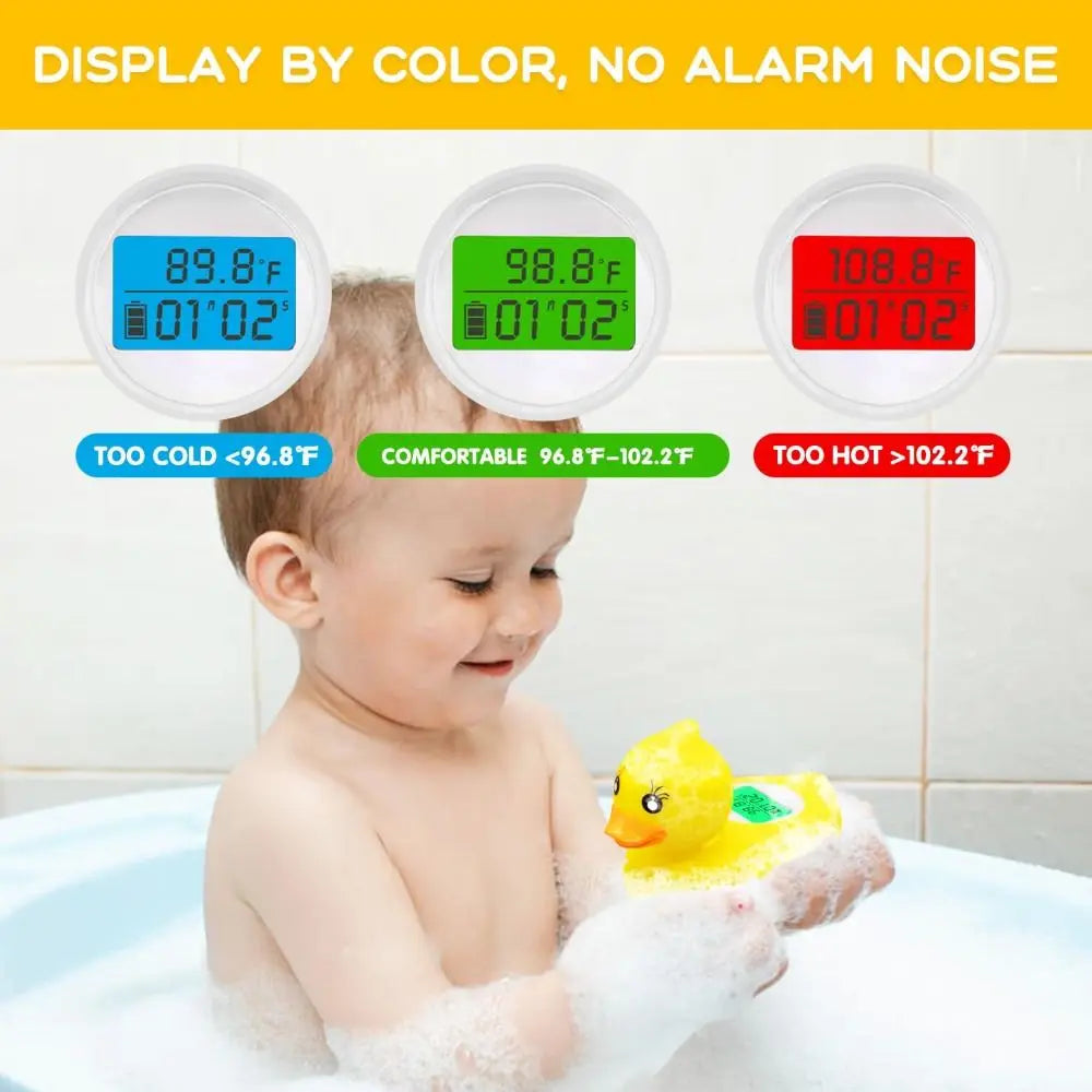 IP67 Waterproof Digital Baby Bath Thermometer LED Display Alarm Timer Function Water Temperature Measuring Tool Zpaxo