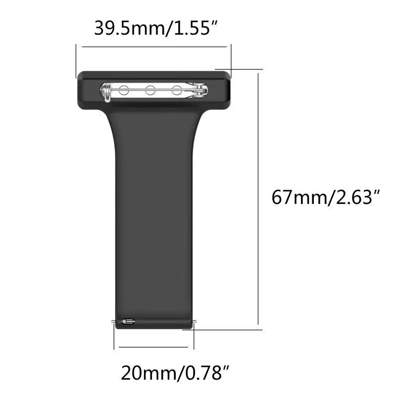 652F Doctor Nurse Midwives Healthcare Hiker Strap for Gear Sport Gear Brooch Silicone Wristbelt 20mm Bracelet Loop Zpaxo