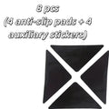 8pcs Non-Slip Rug Pads – Dual-Sided Grip for Hardwood & Tile Floors, Washable, Black, Keep Corners Flat Zpaxo 8pcs 4or4