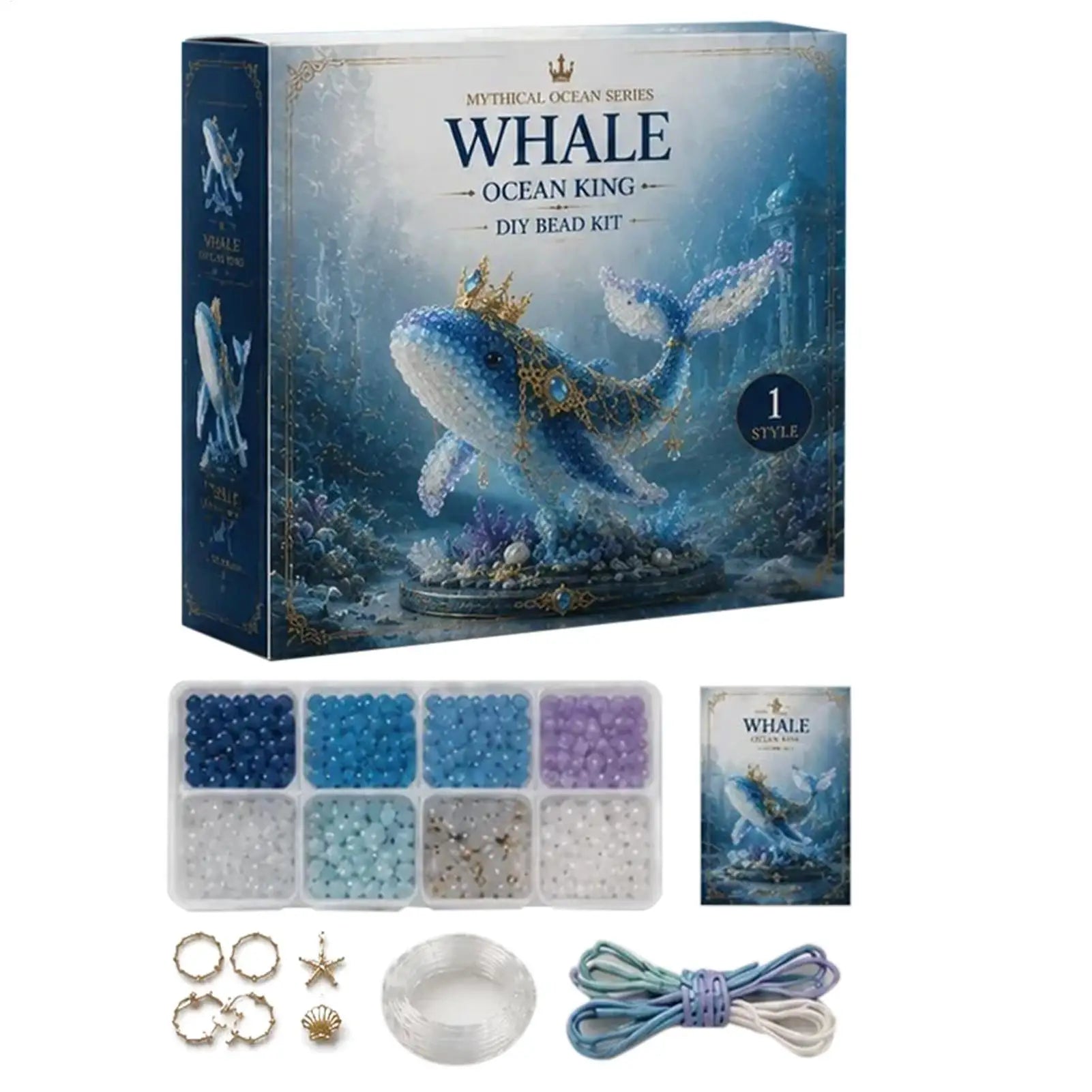DIY Beaded Animal Kit Mythical 3D Sea Animal Creative Fun Beginners Beadwork Craft Kit for Kids Teens Adults Beginners Boys Zpaxo