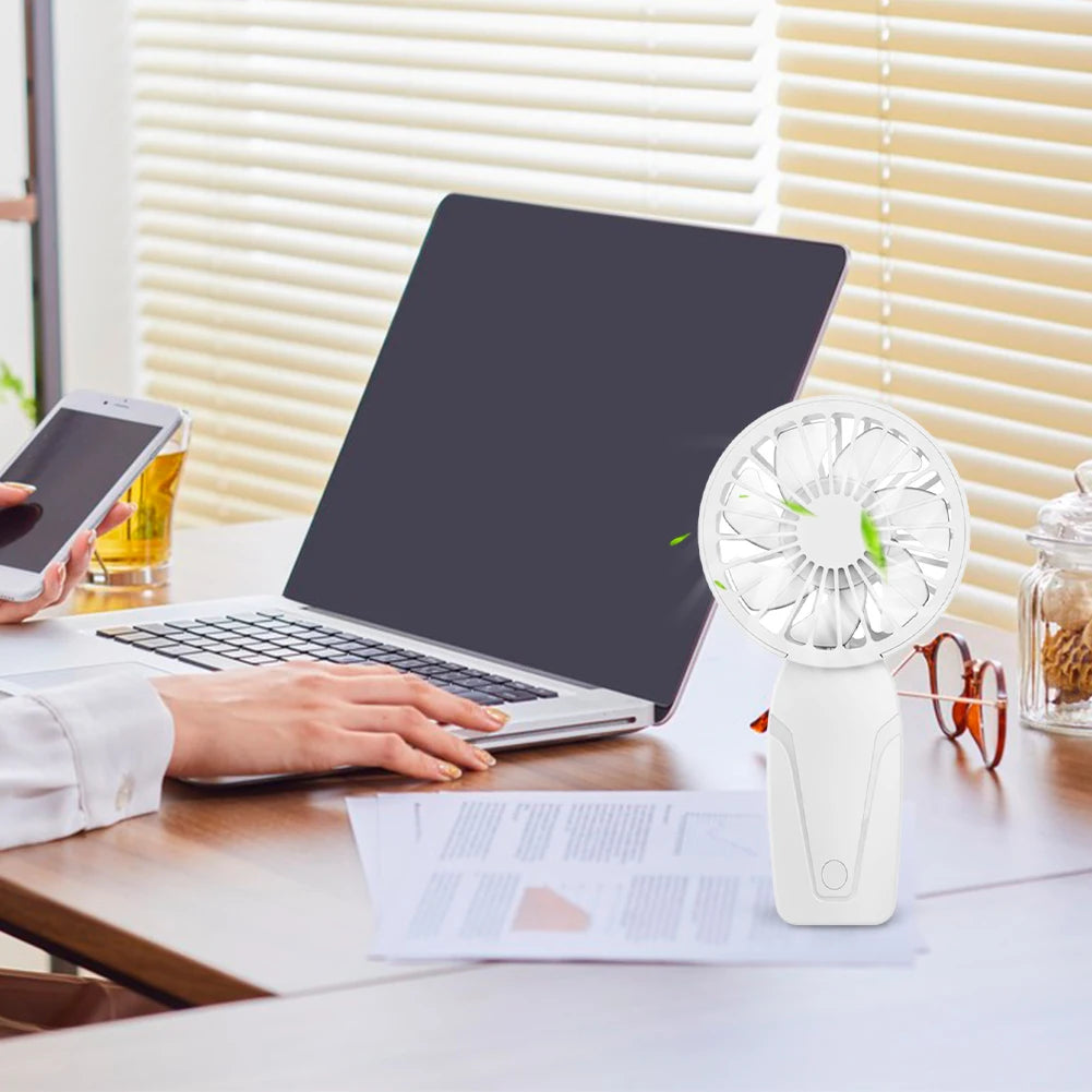 Portable Handheld Fan USB Rechargeable Personal 3 Speeds Mini Home