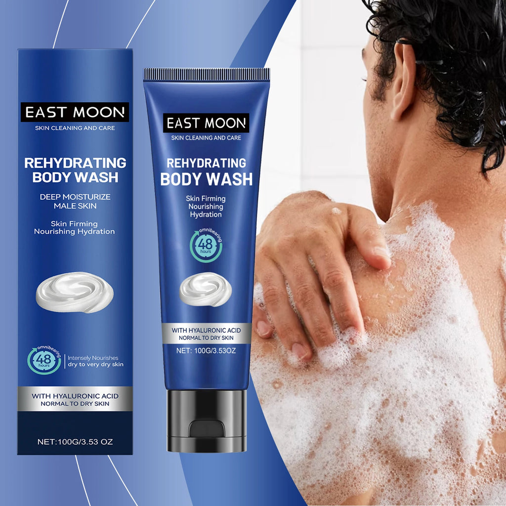 Hyaluronic Men Shower Gel Long Lasting Fragrance Improve Brighten Deep Moisturize Refresh Skin Help Exfoliator Body Wash Lotion Zpaxo 2BOXED Others
