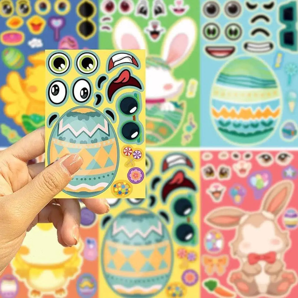 Face Stickers 8-Sheet Funny Party Favors Fun Kids Make Your Own Stickers For Boys Girls Children Home School Car Travel Arts Zpaxo China Mainland