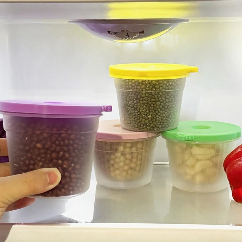 Kitchen Refrigerator Storage Box Vegetable Food Basket Drain Sealed Crisper Double-layer Round Fresh-Keeping Box Zpaxo