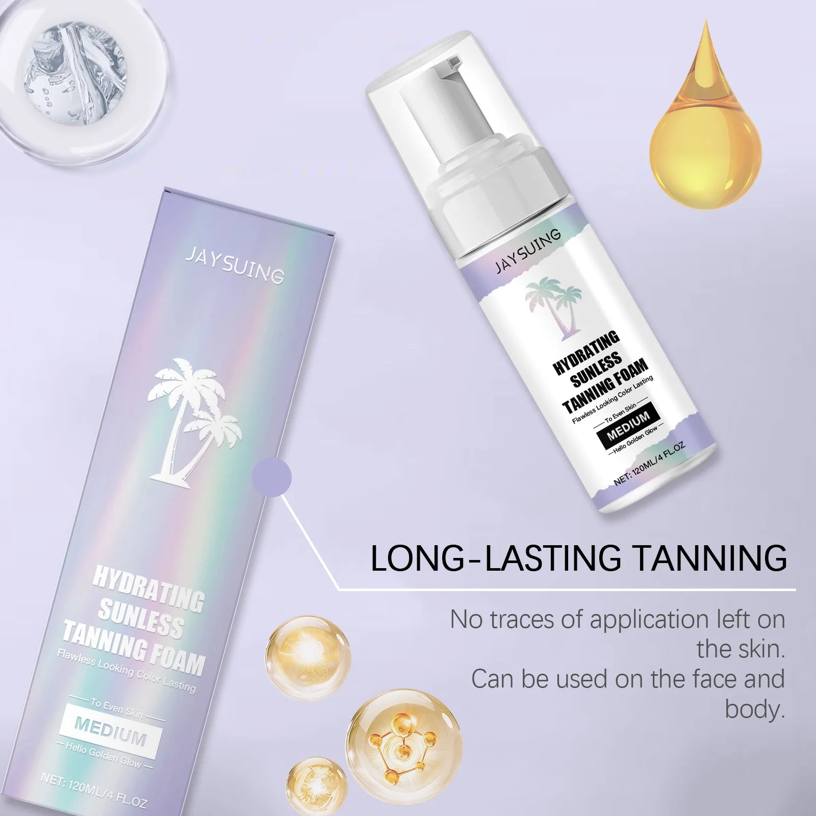 Jaysuing Self Tanning Mousse – Sunless Bronze Tan 120ml Self Tanning Mousse Zpaxo