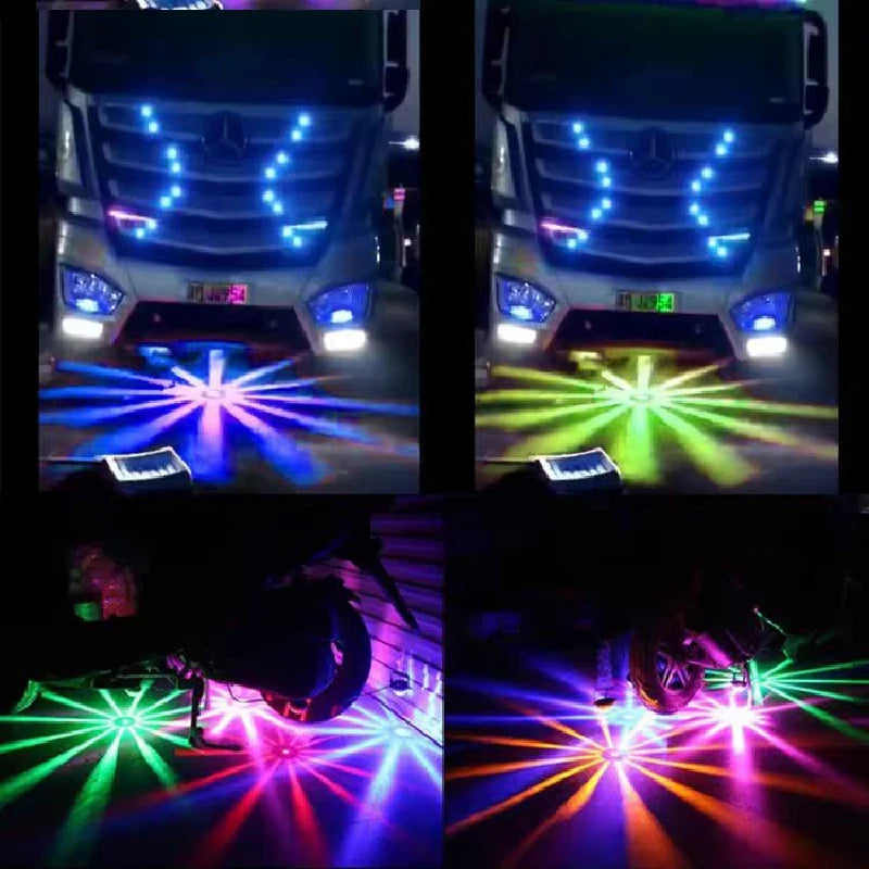 Car Truck 7-color LED Laser Anti Fog Lights Flashing Chassis Tail