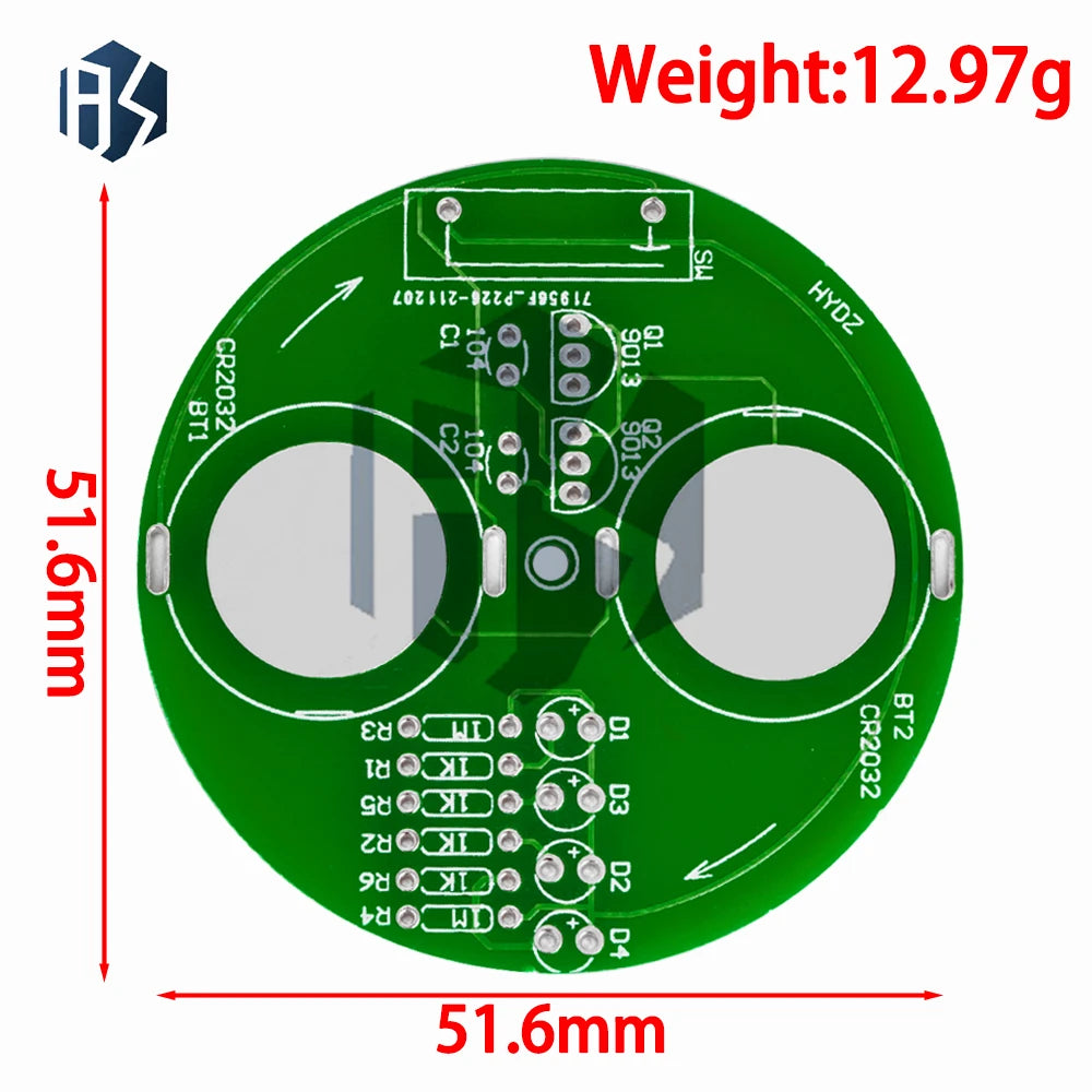 Diy Electronic Kit LED Gyro DIY Welding Kit Rotating Lantern Inline Components Diy Electronic Sodering Project(No Battery) Zpaxo