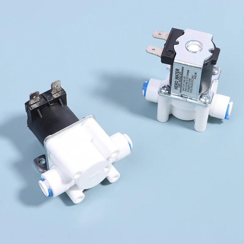 1PC Inlet solenoid valve 12V/24V pure water machine, water purifier, reverse osmosis 2-point quick connect valve switch Zpaxo