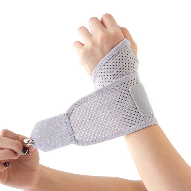 Sports wrist guard fitness wrist sprain badminton tennis winding compression joint fixator wrist guard Zpaxo GRAY 1 pairs