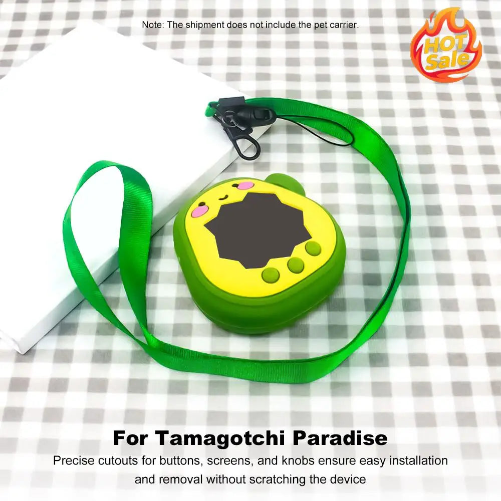 For Tamagotchi Paradise Electronic Pets Game Protective Cover with Rotating Knob Cap Soft Silicone Decorative Cover Shockproof Zpaxo
