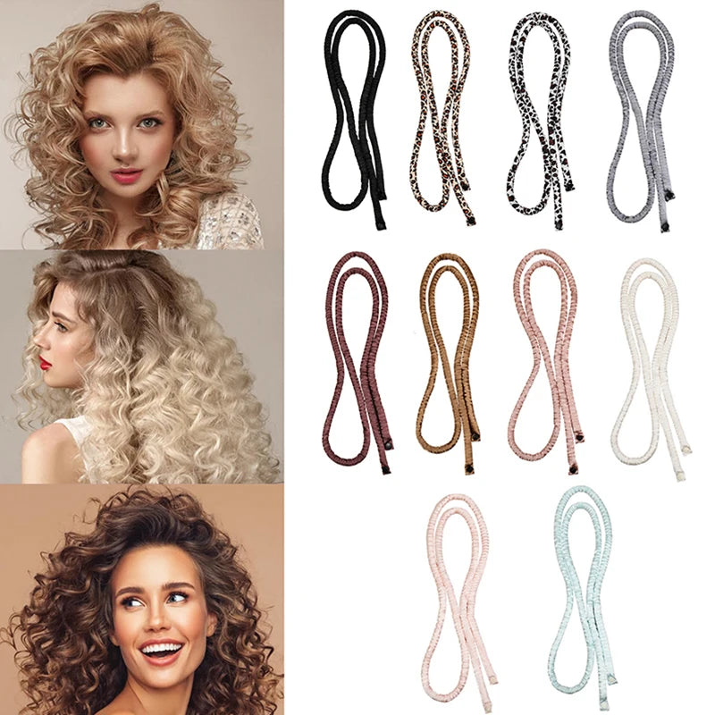 Heatless Curling Rod Headband No Heat Rollers Sleeping Overnight Soft Flexi Rods Multi-color Lazy Hair Curlers Hair Styling Tool Zpaxo