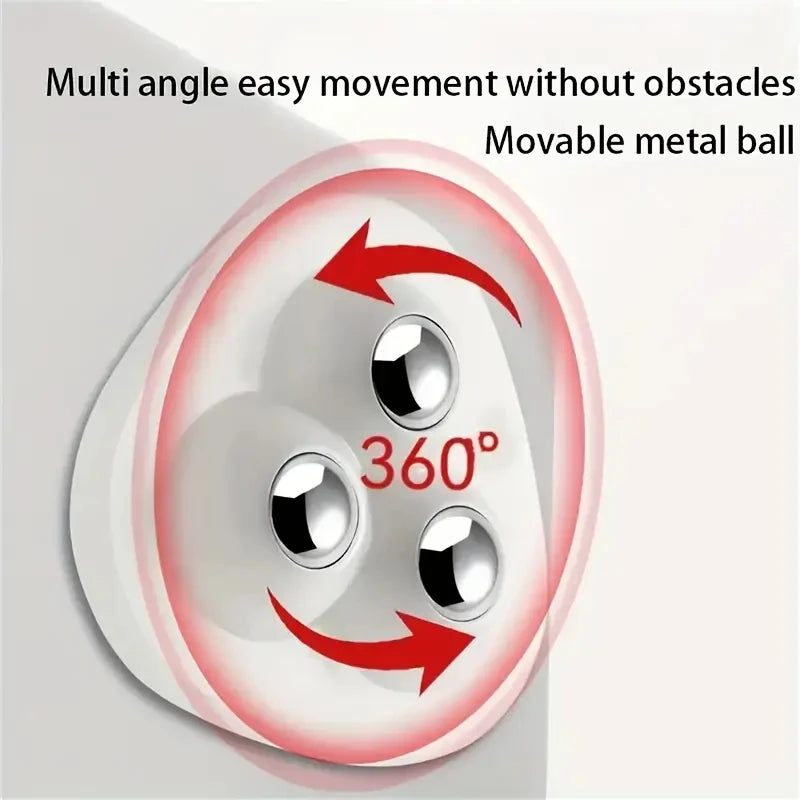 360° Swivel Caster Wheels w/SS Bearings, Heavy-Duty White Plastic for Chair, Smooth-Rolling, Tool-Free Mounting Zpaxo