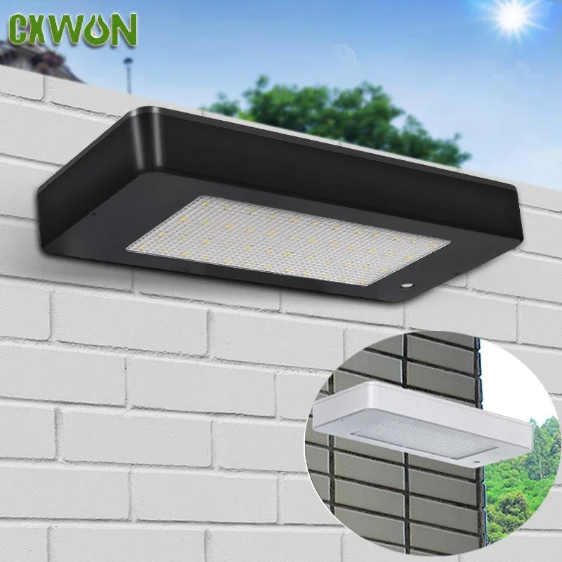 Solar Wall Lights Outdoor Garden Waterproof Solar Panel Lamp Radar Sensor LED Lights Lighting Security Spotlights for Patio Yard Zpaxo White-Warm White China Mainland