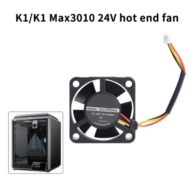 652F Double Bearing Fan 24V 0.06A 3010 13000RPM Extruder Hotend Coolers Radiators Hotend Fan 30x30x10MM for K1 3D Printer Zpaxo CN