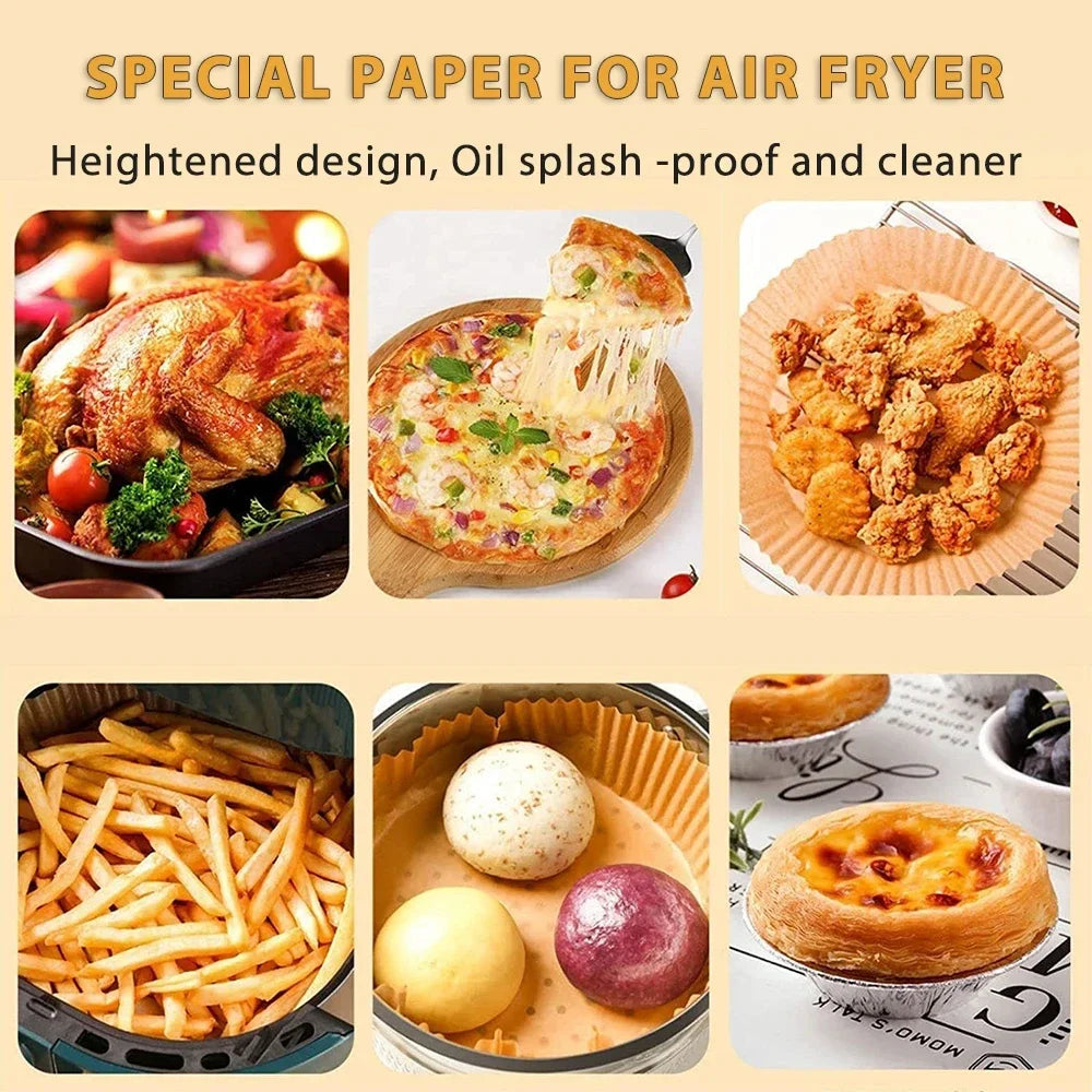 Airfryer Cooking Paper Aerogrill Parchment Paper Baking Tool Airfryer Accessories Air Fryer Paper Oven Liner Disposable Dishes Zpaxo