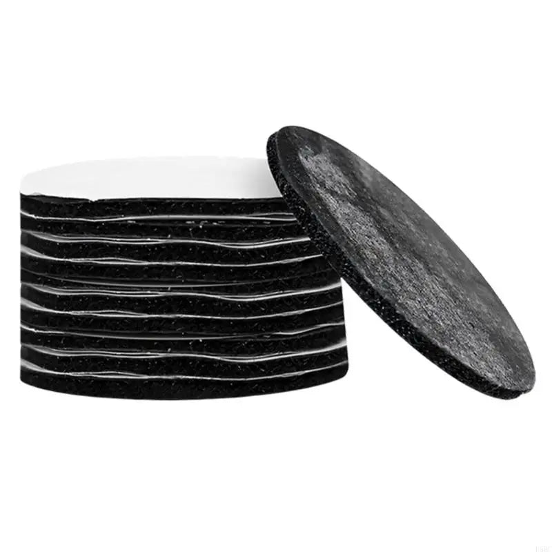 Hook Loop Fasteners Double Sided Sticky Round Tape Securing Sofa Zpaxo Black CN