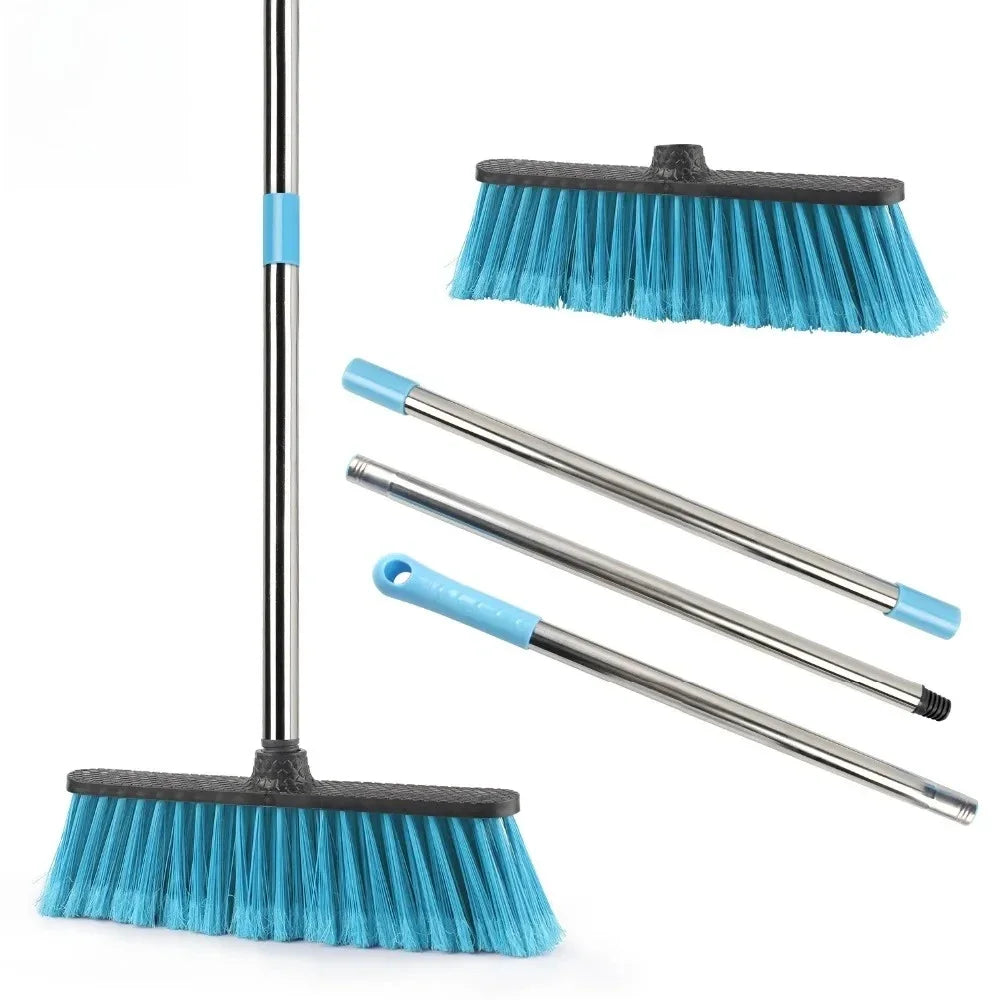 Floor Cleaning Broom with Adjustable Long Handle Stiff Bristle Grout Brooms Scrubber for Cleaning Bathroom, Kitchen,courtyard Zpaxo