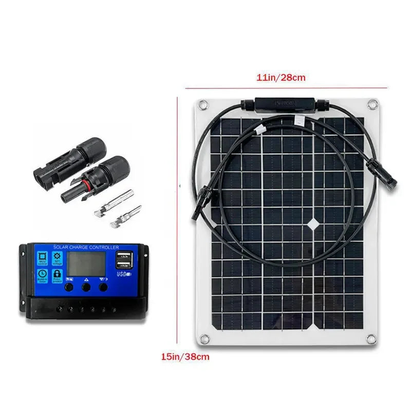 1000W 500W High-efficiency Flexible Solar Panel 12V Battery Charger Zpaxo