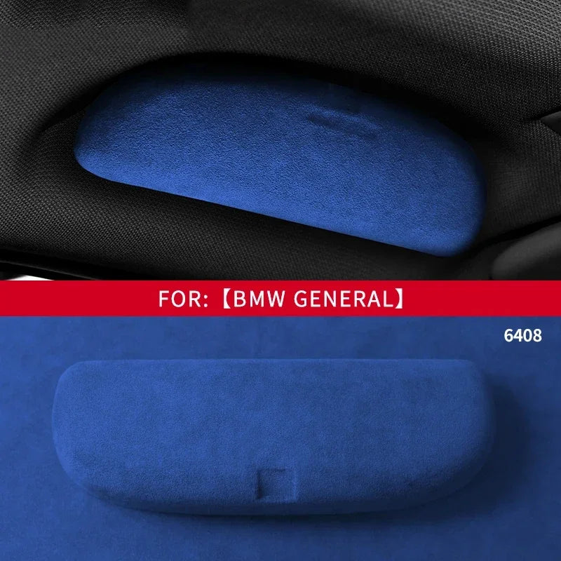 Top Suede Leather Car Glasses Case Holder Sunglasses Frame Storage Box For BMW 5 Series 3 Series 7 Series 1 Series X3X2X1X5X6 Zpaxo Blue