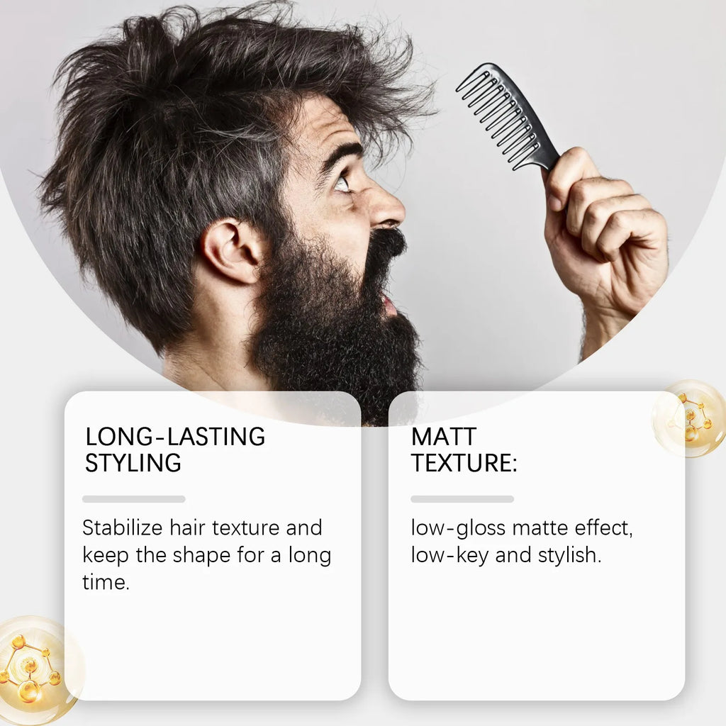 Men Styling Mud Texturizing Volumizing Increase Hair Volume Hairstyle Finished Mud Strong Hold Matte Finish Hair Styling Clay Zpaxo