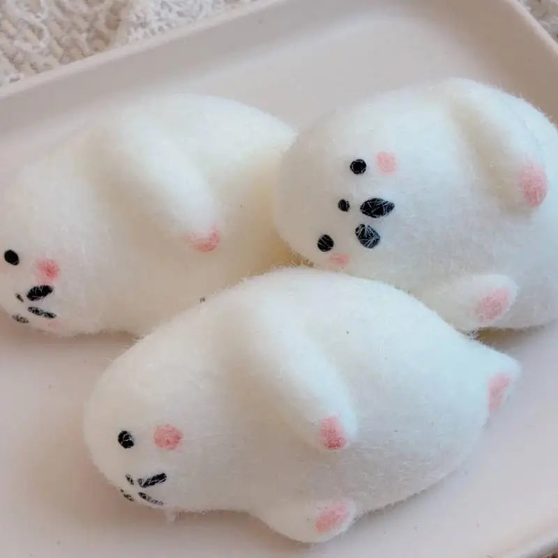 White Seal Toy Simulation Soft Fidget Sensory Toys 8cm Funny Animal Plushies Colorful Animal Balls For Home Studio School Zpaxo