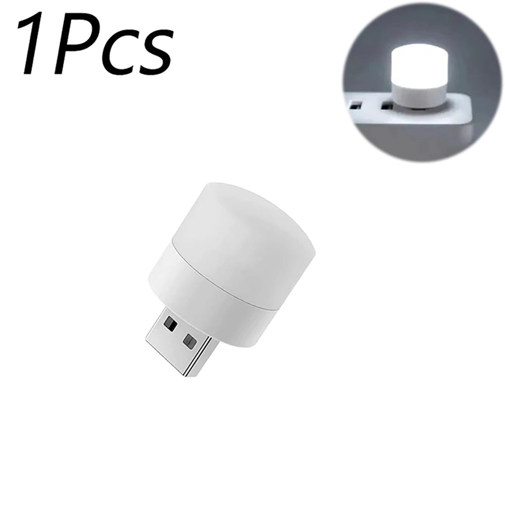 Mini USB LED Book Light – Warm White Eye-Care Night Lamp USB LED Book Light Zpaxo 1pcs White