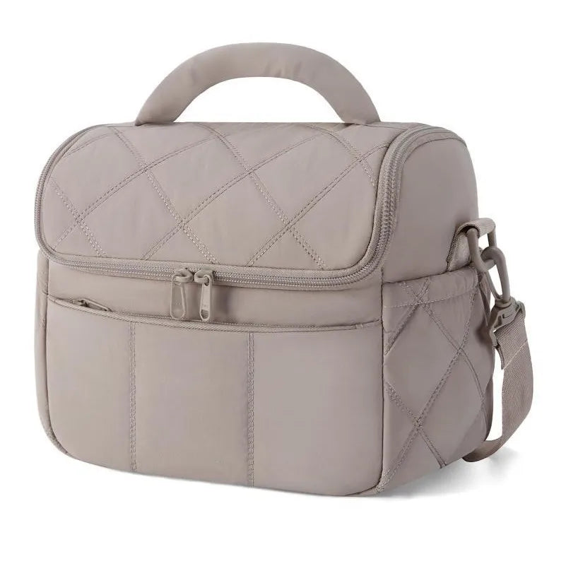 Hot Soft Lunch Bag, Tasi Long Thread Sewn, Waterproof, Ice Bag, Multi-functional Handheld Cross-body Insulated Bag Zpaxo camel 23 15.2 19.5cm