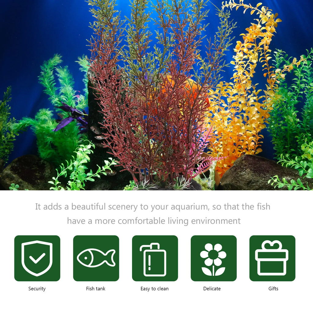Realistic Aquarium Grass Fish Tank Plants Artificial Decor Wear
