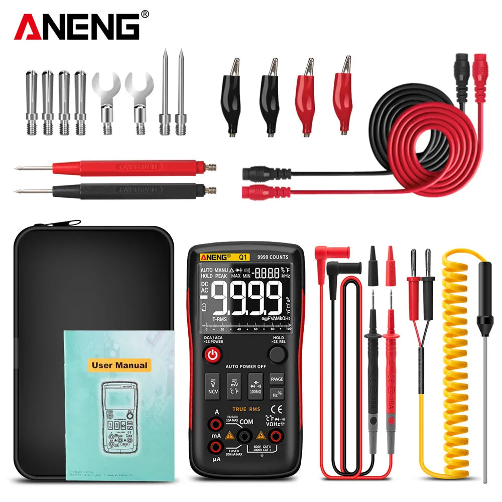 ANENG Q1 Digital Multimeter NCV Testers Lcr Meter 9999 Analog Tester