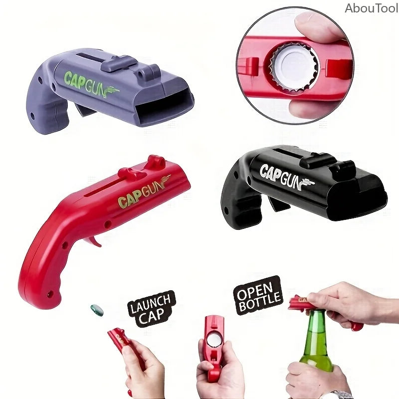 Cap Gun Beer Opener Beverage Drinking Opening Launcher Kitchen Party Zpaxo