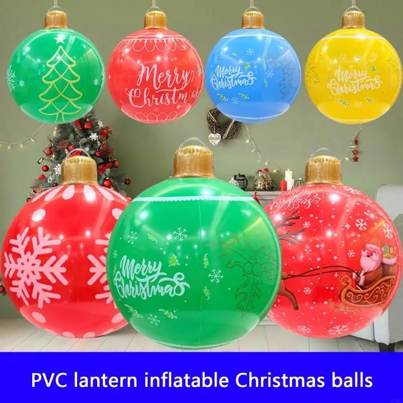 Quick Inflate PVC Christmas Ball Balloon Reusable Holiday Party