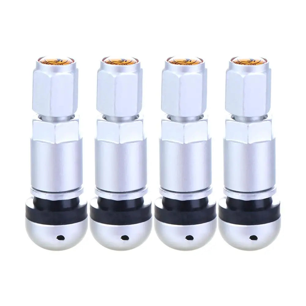 Aluminum Alloy 4Pcs/Set Car Accessories Auto Parts Motorcycle Automobiles Stem Caps Air Valve Car Tyre Valve Wheel Tyre Zpaxo silver