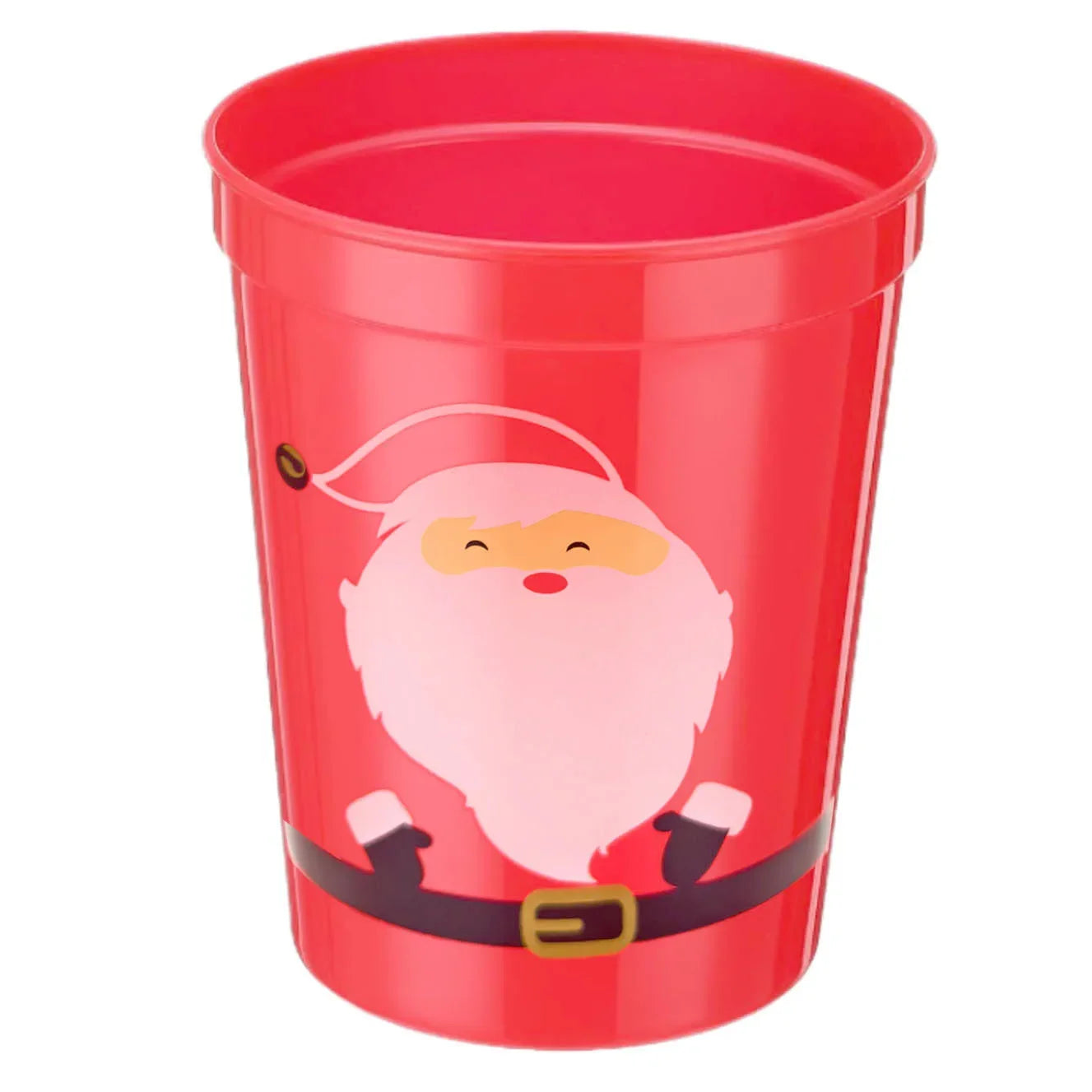16 oz Reusable Christmas Plastic Party Cups – Stadium Style Reusable Party Cups Zpaxo Red