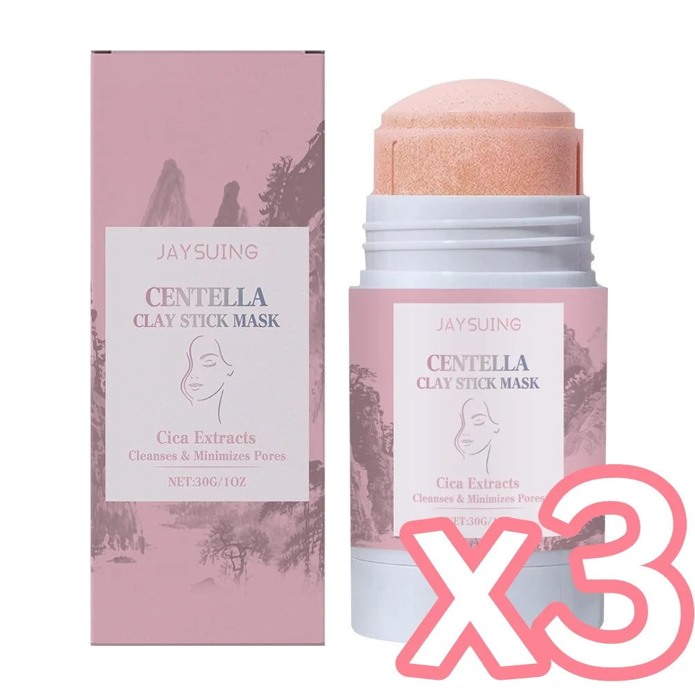 Centella Asiatica Clay Mud Mask Stick – Deep Pore Cleansing Clay Face Mask Stick Zpaxo 30g Boxed x 3