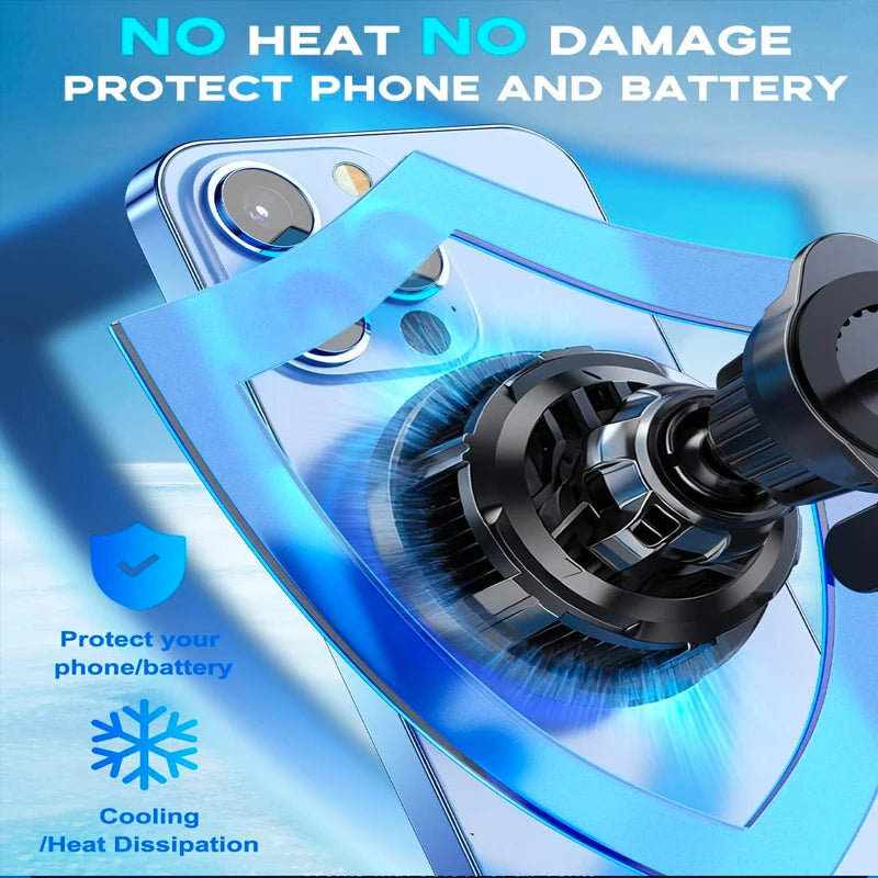 UYUXIO Magnetic Wireless Car Charger TEC Refrigeration Function 15W