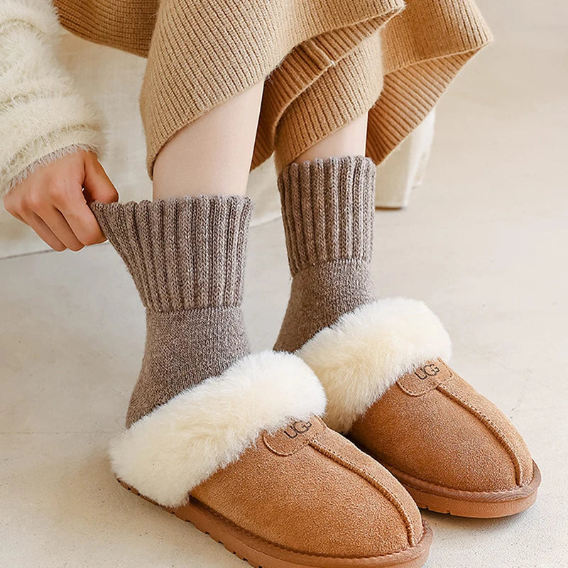 Cozy Snow Socks Women Fuzzy Thickened Warm Sleeping Stockings Winter Zpaxo