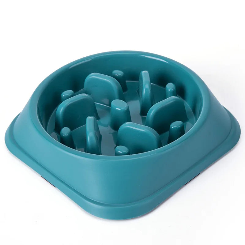 Pet Dog Slow Feeder Bowl Non Slip Puzzle Anti-gulping Slower Food Zpaxo Dark green